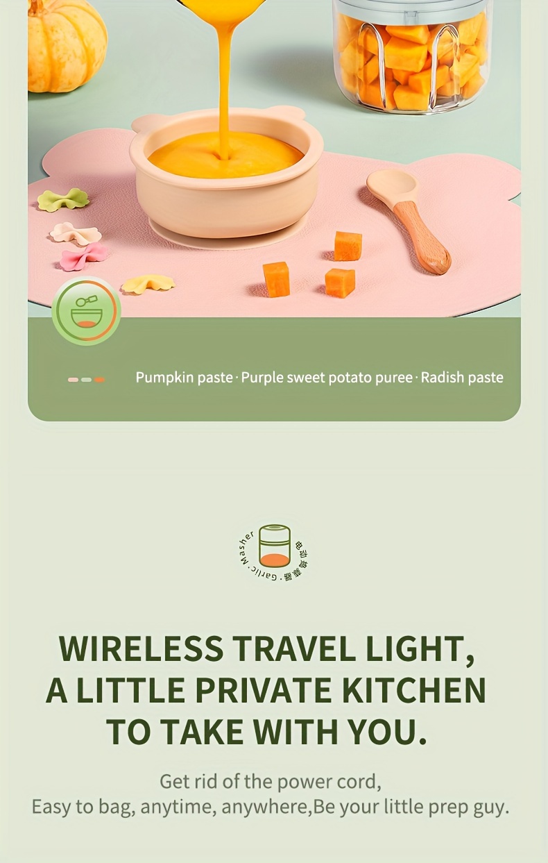 1pc electric garlic chopper stainless steel blade 250ml capacity portable usb rechargeable chopper suitable for the kitchen picnic kitchen gadget for chopping onion chili celery ginger sending birthday gifts Product details 9
