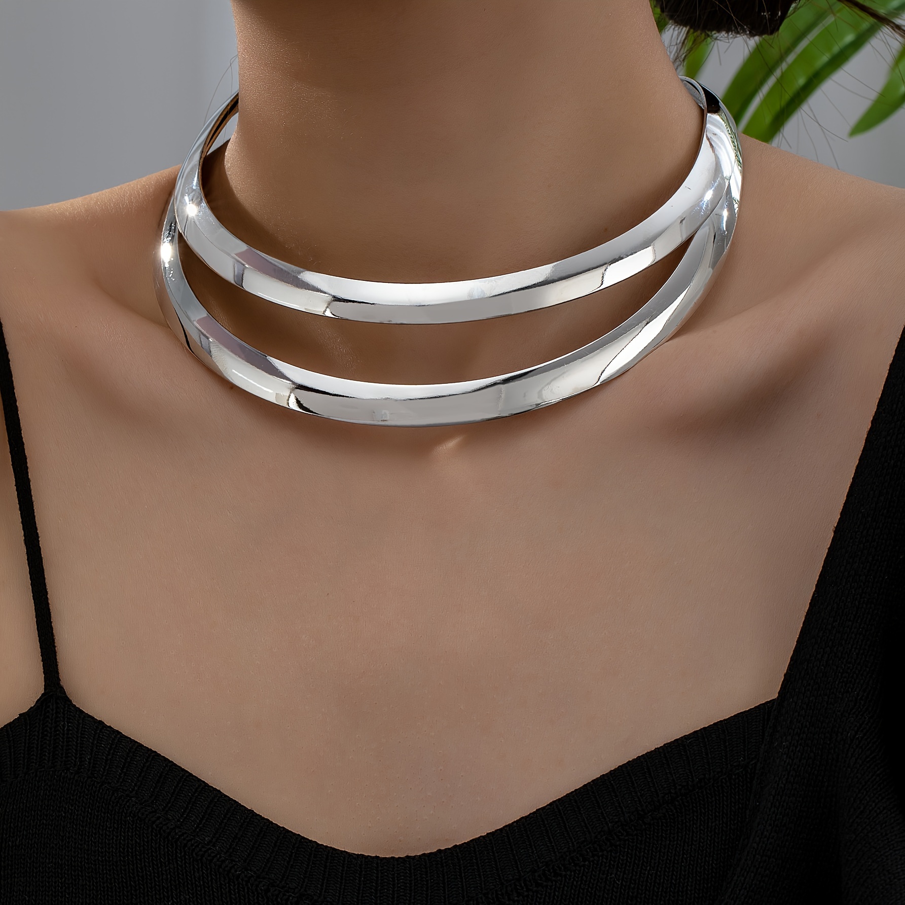 

Elegant Choker Necklace, Simple Versatile Jewelry, Vacation Style Accessory