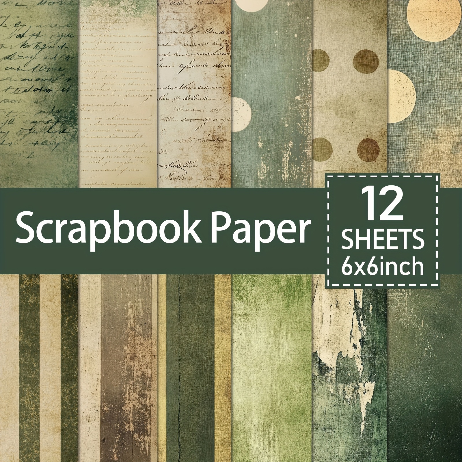 TEMU A Pack Of 12 Sheets Featuring Polka , Scrapbooking. Each Sheet Measures 6x6 Inches And Is Ideal For Crafting, Decorating, Birthday Gifts, Party