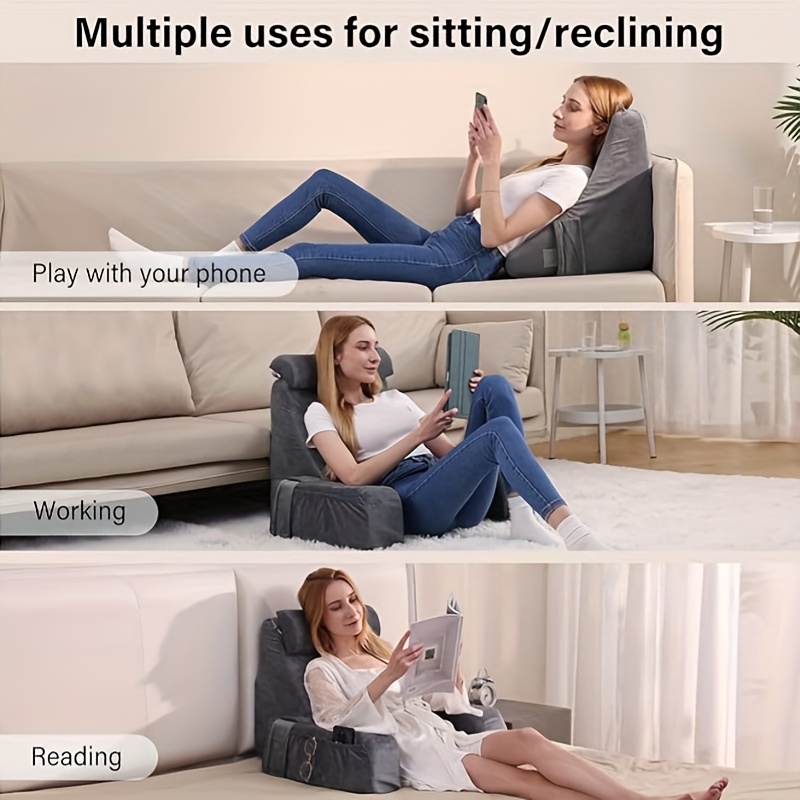 almohada lectura] cojín ergonómico cama respaldo Temu Spain