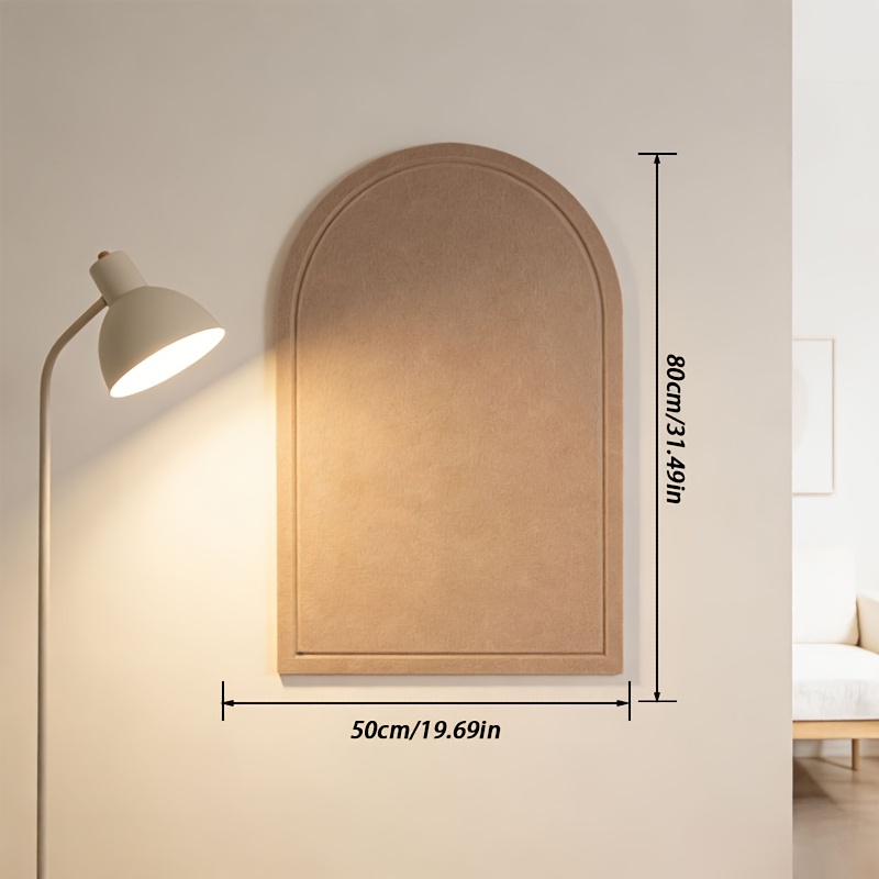 TEMU Self-adhesive Arched Felt Wall Decoration Board - Semi-circular Photo & Message Board Suitable For Living Room, Porch Or Office, Modern Oval