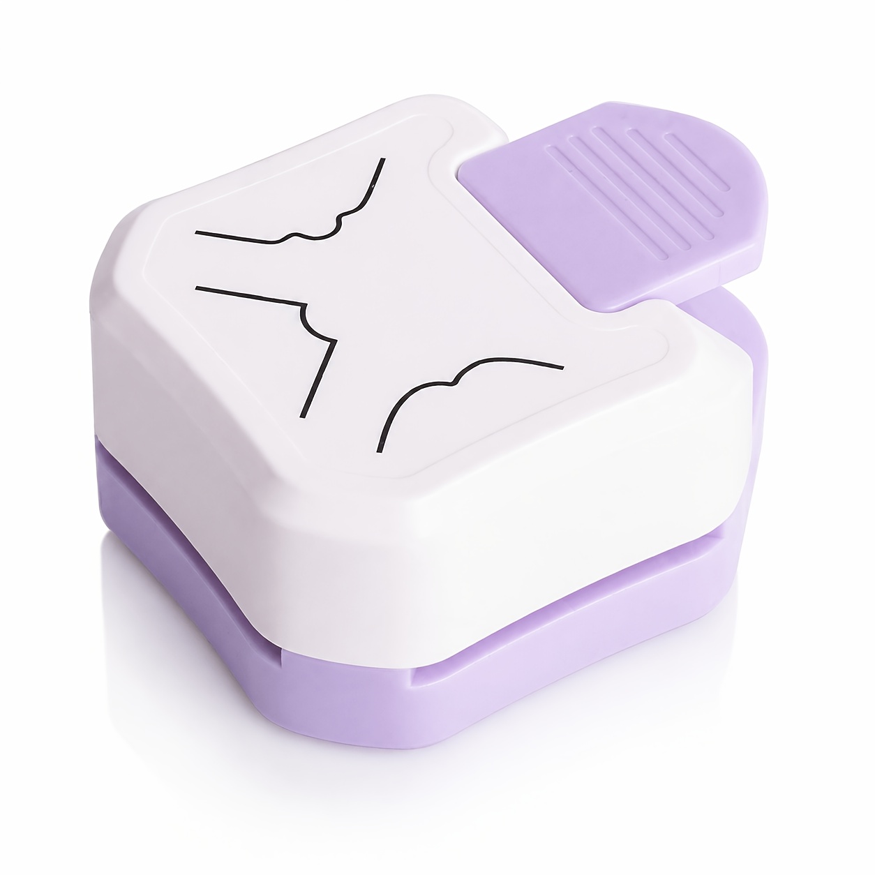 TEMU Purple 3-in-1 Decorative Corner Punch, Multi-style Paper Corner Cutter For Cards, Photos, Scrapbooking, Gift Tags, Bookmarks, And Craft Projects