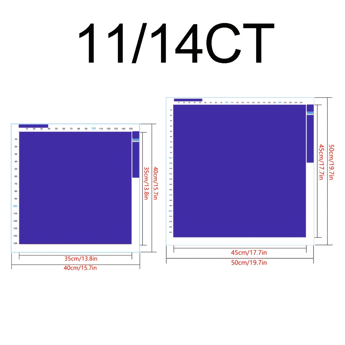 2pcs Butterfly Pattern Cross Stitch Adult Set, 40X40Cm & 50X50Cm