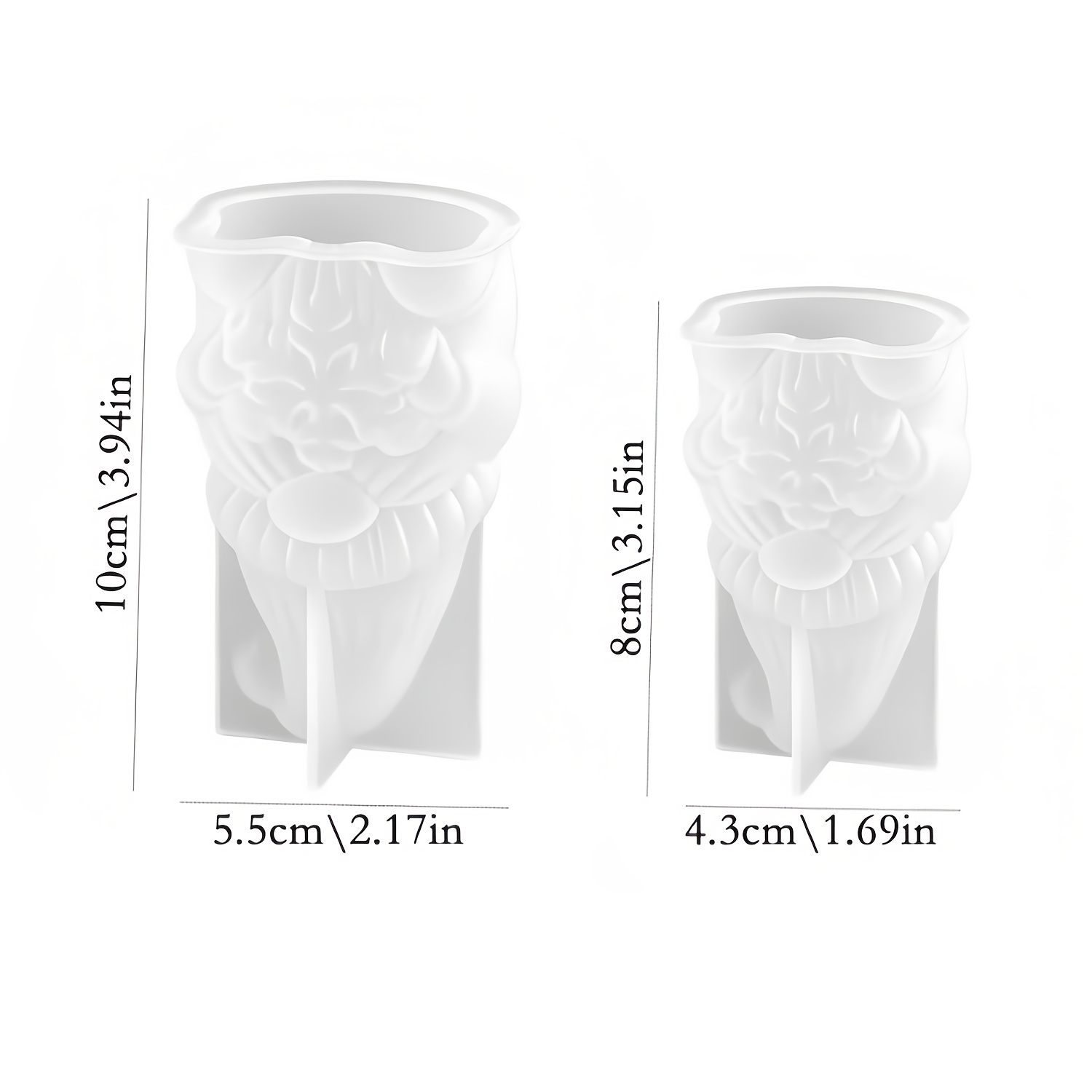TEMU 2pcs Thickened Candle Making Molds/3d 2pcs Cartoon Shaped Silicone Resin Molds/home Decoration Molds/ Handmade Gypsum, Clay, Aromatherapy Candle