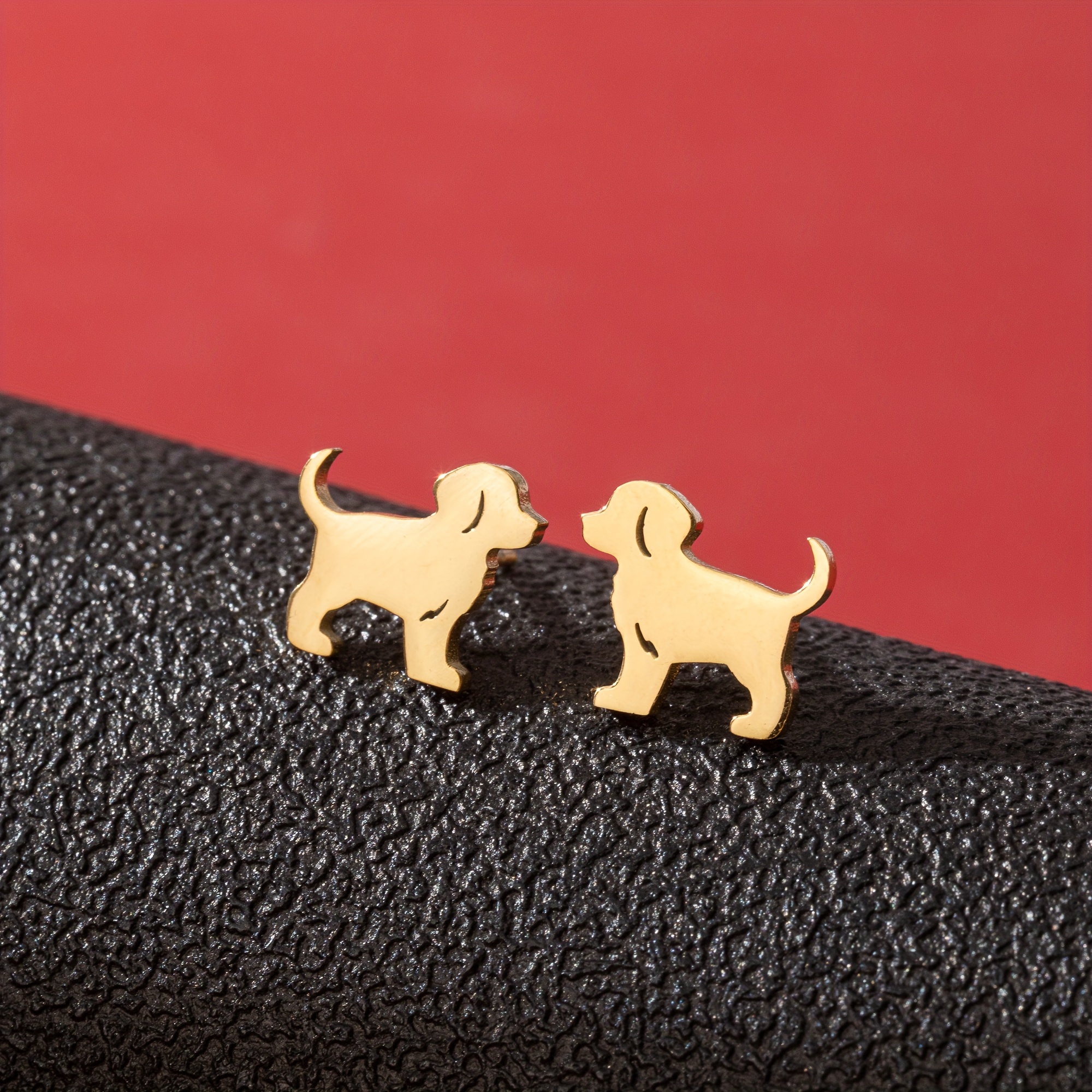1 Pair Of American Teacup Dog Earrings Dog Series Stainless Steel Cute Puppy Earrings Pet Animal Jewelry Women's Holiday Gift