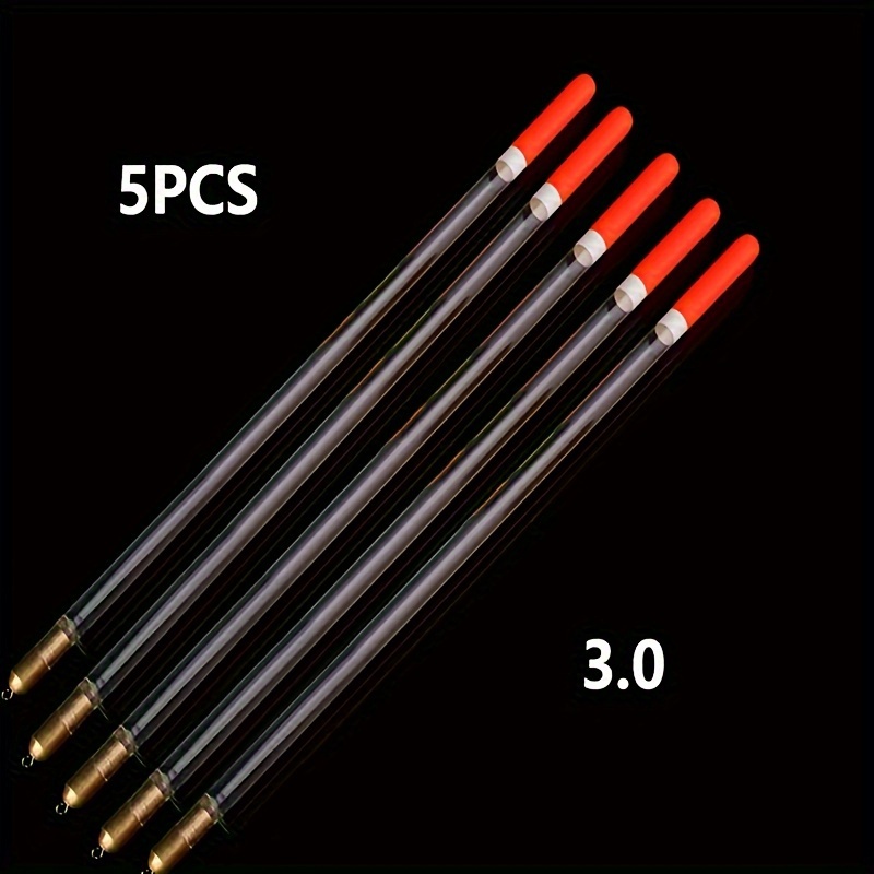 Image of 5pcs Floating Fishing Floats Suitable For All- Hollow Fish Floats - Transparent Pearlescent Tube Floats With Hollow Eyes, For Sea, River, Lake, Pond - Ideal For Trolling, Casting, Float Fishing