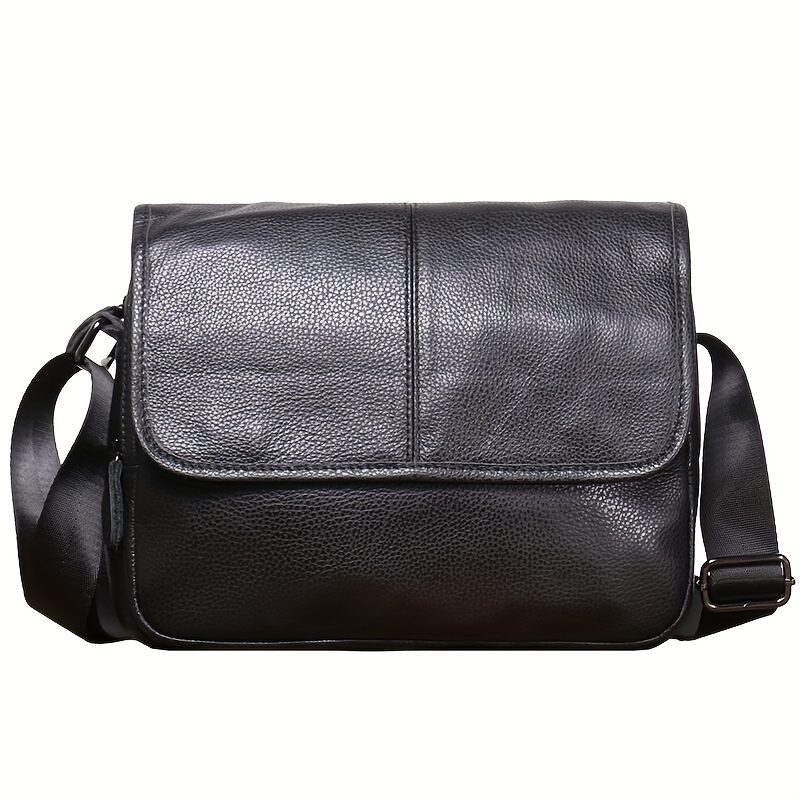 TEMU Genuine Leather Crossbody Bag, A Perfect Blend Of Style And Practicality. Ideal For Daily As Well As Business Occasions. Its Lightweight Design