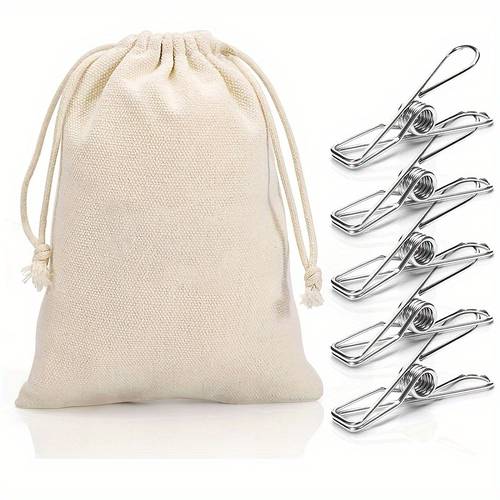 60pcs heavy duty stainless steel clothespins versatile metal wire clips for laundry kitchen use clothes pins