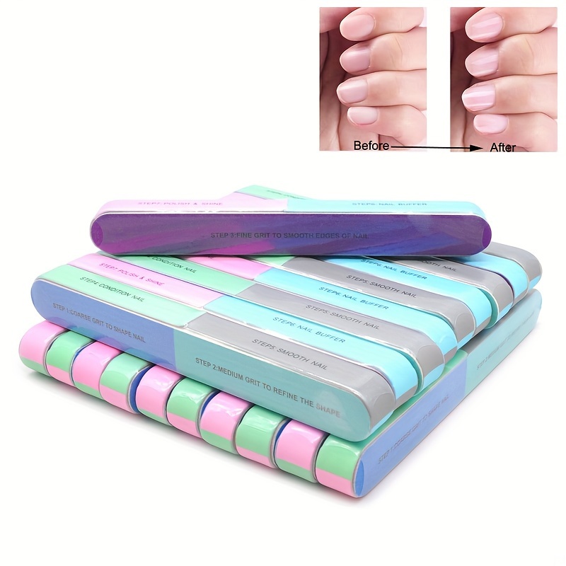 

Jearlyu 3/5/10pcs File Set, 7-in-1 - , For Shaping And Polishing, Non-scented Kit