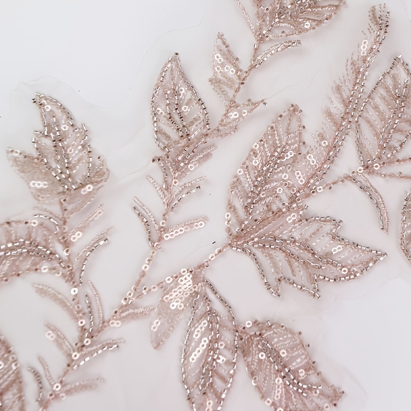 BNH5399 New Color Sequins Embroidered Leaves for Dresses
