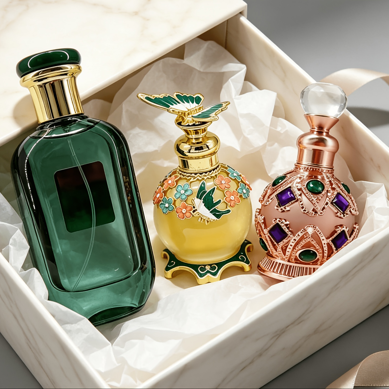 Image of 3pcs Hair & Body Perfume 100ml Arabic Fragrance + 15ml Essential Oil Floral Spicy Notes + 15ml Oriental Floral Perfume Essential Oil Suitable For Daily Use Ideal Gift For Valentine's Day, Mother's Day
