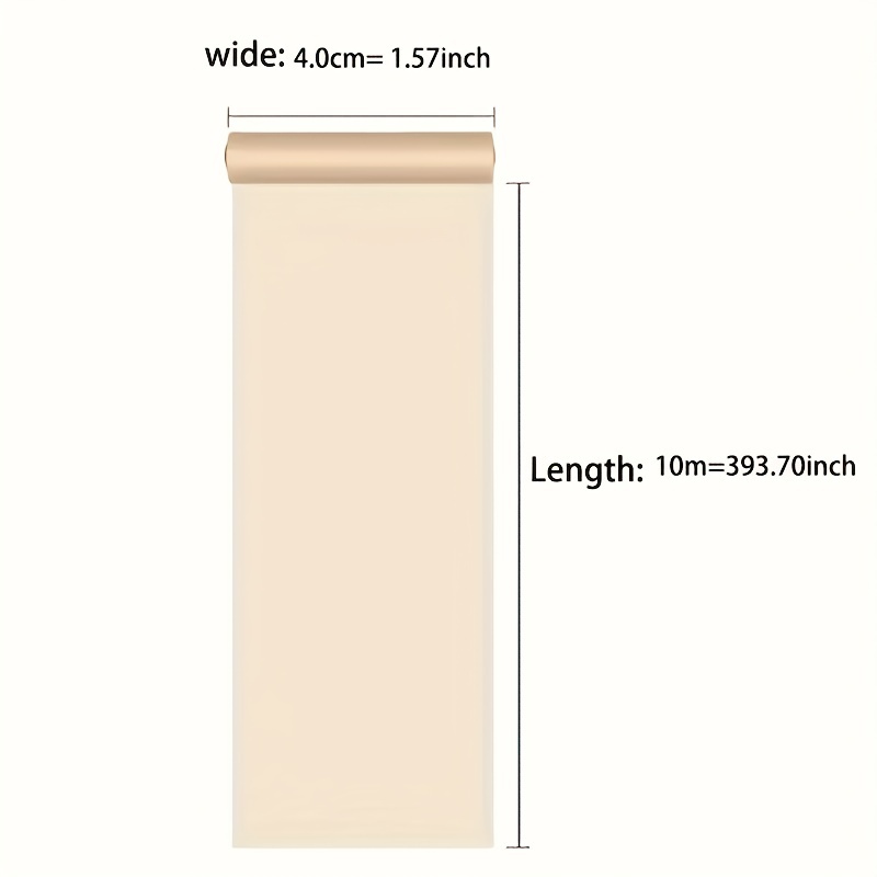 Image of 1 Roll Brushed Golden & Silvery Floor Edge Waterproof Seam Wall Mural, Wall Seam Ceiling Home Decor, Self-adhesive Tile Tape, 93.70 Inches