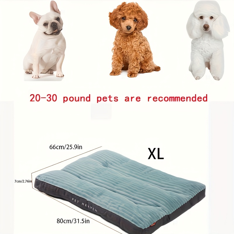 1pc Oversized Striped Washable Dog Bed For Medium And Large Dogs - , Polyester Filled, Easy-to-assemble Dog Bed Cover, Washable Dog Bed With Built-in Blanket