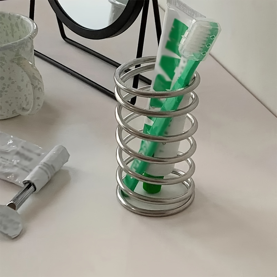 

Hygienic, Bathroom Organizer - Waterproof Toothbrush & Makeup Brush Holder, Easy-clean Storage Rack For Toothpaste And Accessories