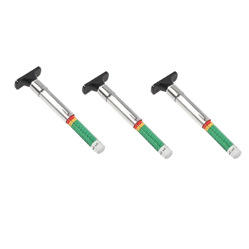 TEMU 3pcs Bapw Heavy-duty Portable Manual Tire Tread Depth Gauge & Tread Wear Tool - Non-automotive Tire Tester Suitable For Truck/suv/car Tires, No
