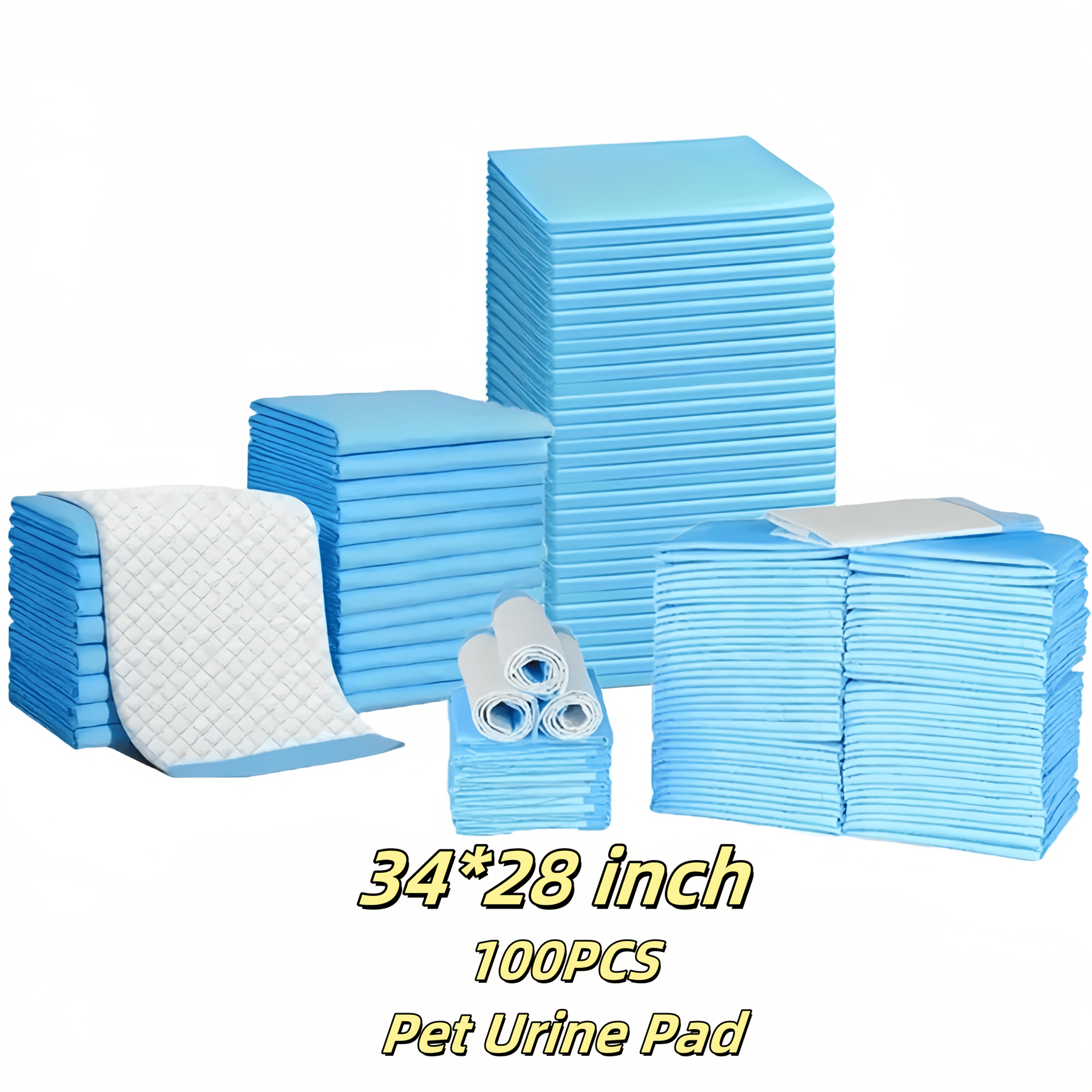 34 x 28 xxxxl super absorbent dog   pads leak proof   disposable pet   pads for   training and accidents   dogs puppies cats   pet urine pads pet supplies 8lb bag Product details 0