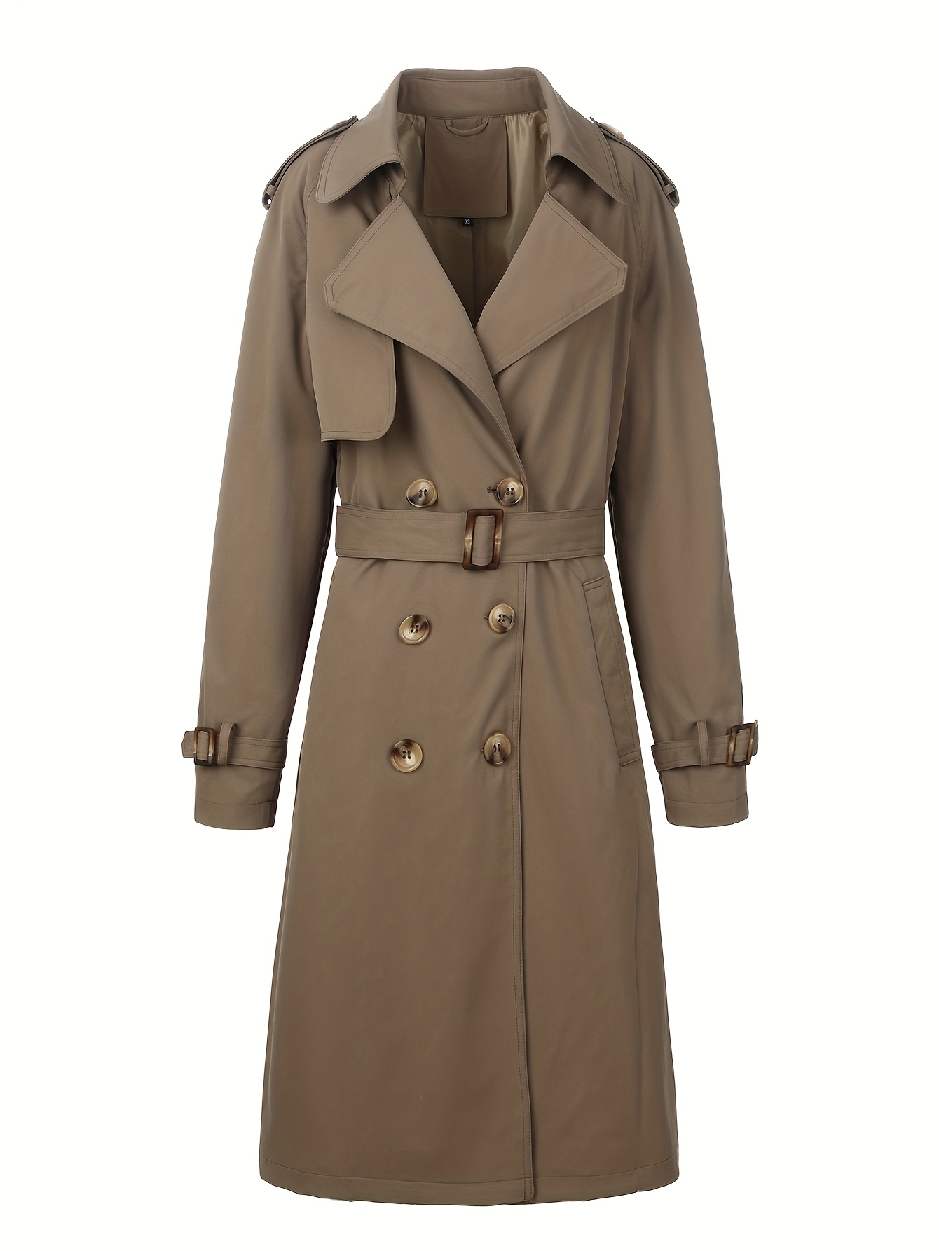 Fall Coats For Women Double Breasted Wool Trench Coat For Women