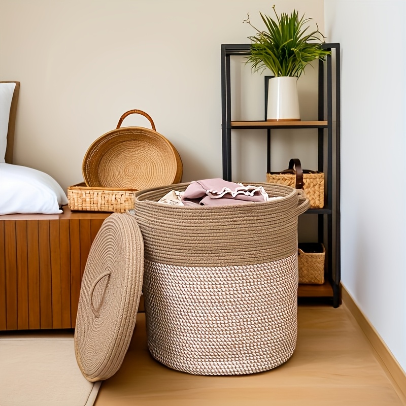 Extra Large Storage Organizer Laundry Basket Dirty Clothes Storage Clothing Organizer Multifunctional Storage Large Storage Basket with Lid, Laundry Baskets