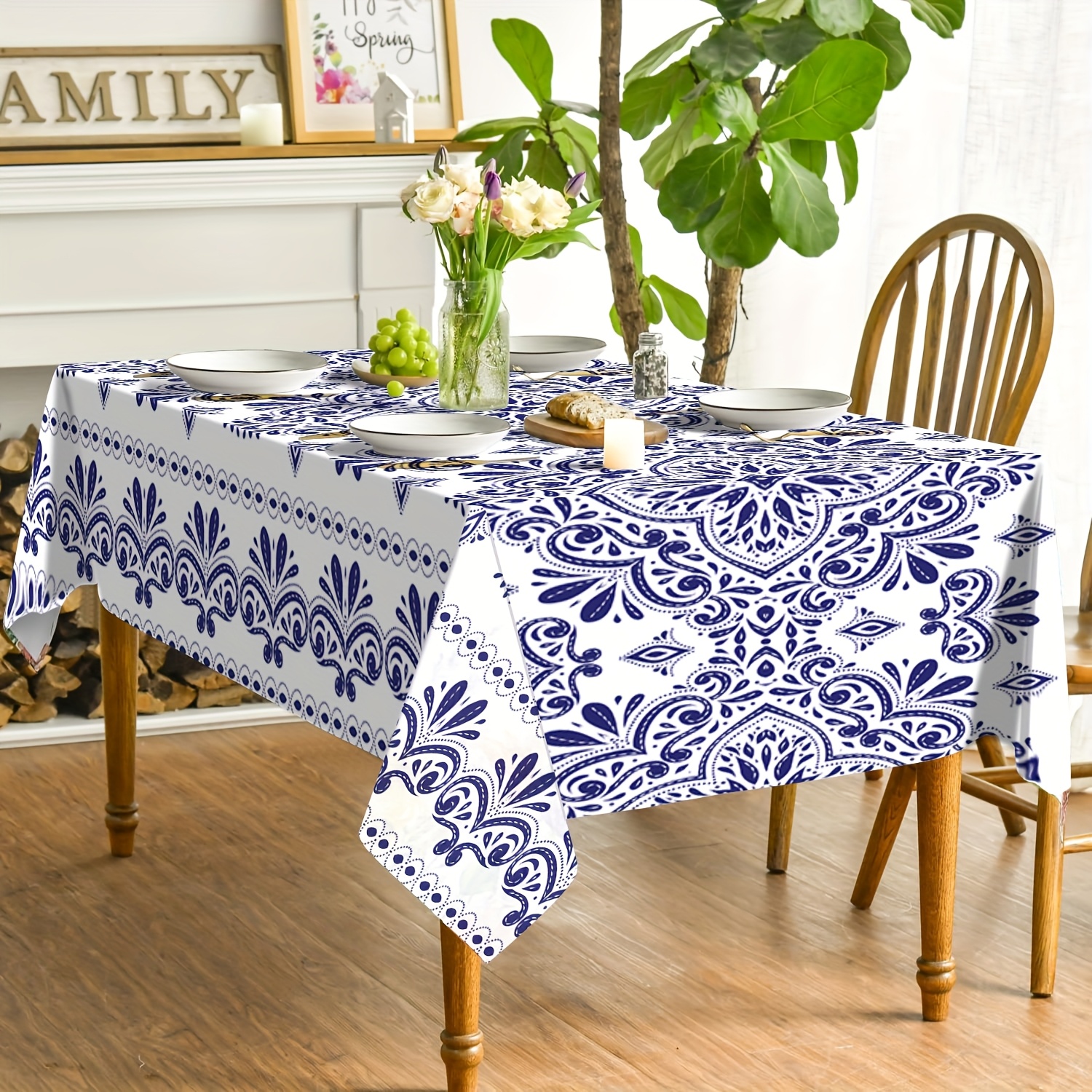 mantel estampado flores paisley cubierta mesa diseño - Temu Spain, image size:1500x1500