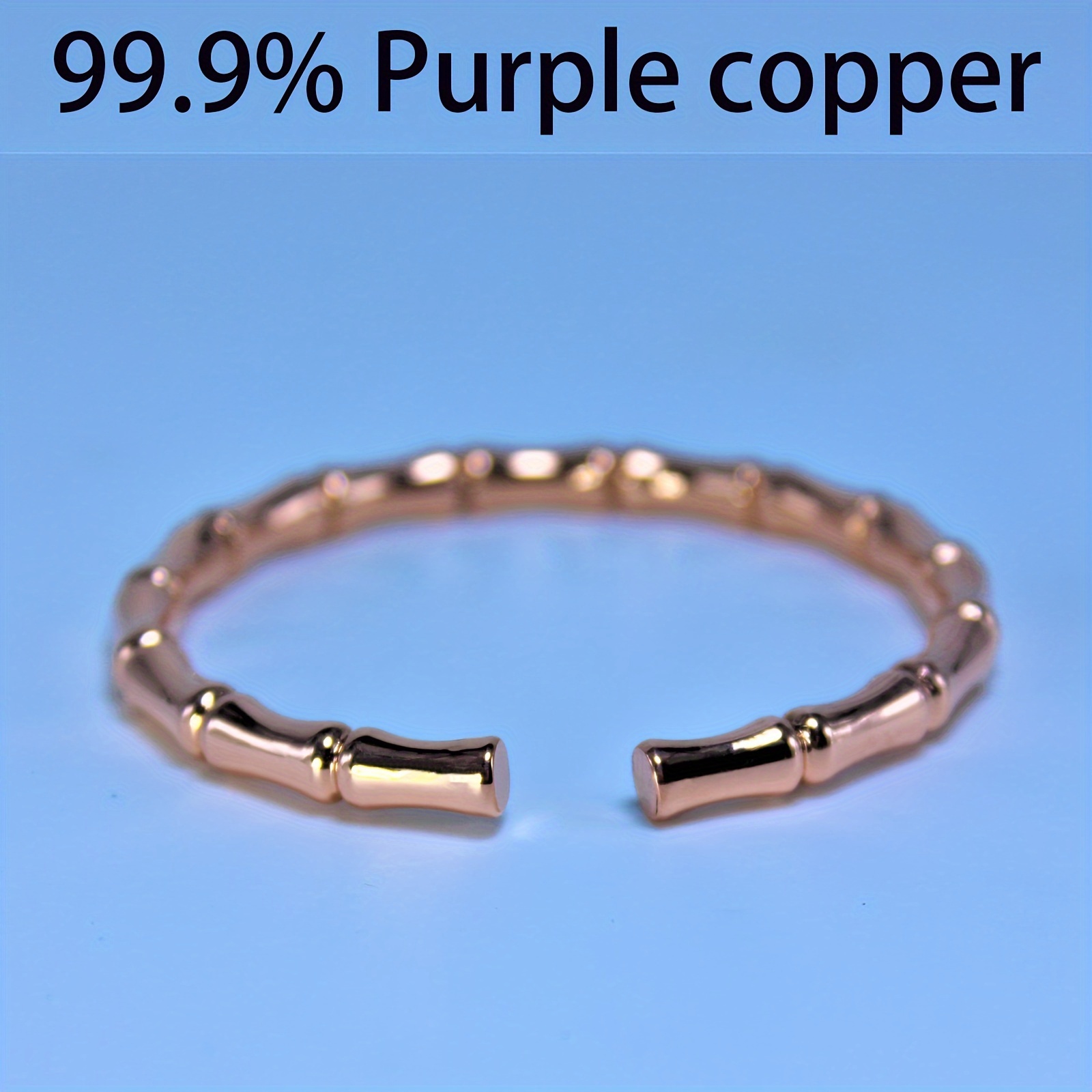 Minimalist Purple Bronze Cuff Bracelet Sleek Rectangular Link Versatile Jewelry
