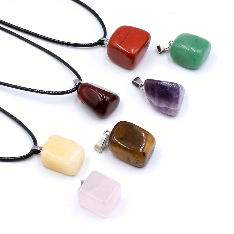 10pc Natural Stone Pendants Set, Irregular Shapes for DIY