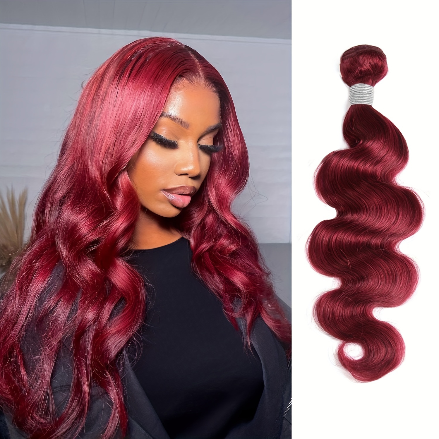UNice Brown Highlight Body Wave Human Hair Weave 3 Bundles 18 20 22 inch,  Brazilian Remy Hair Ombre Blonde Human Hair Wavy Weaves Sew in Piano Color