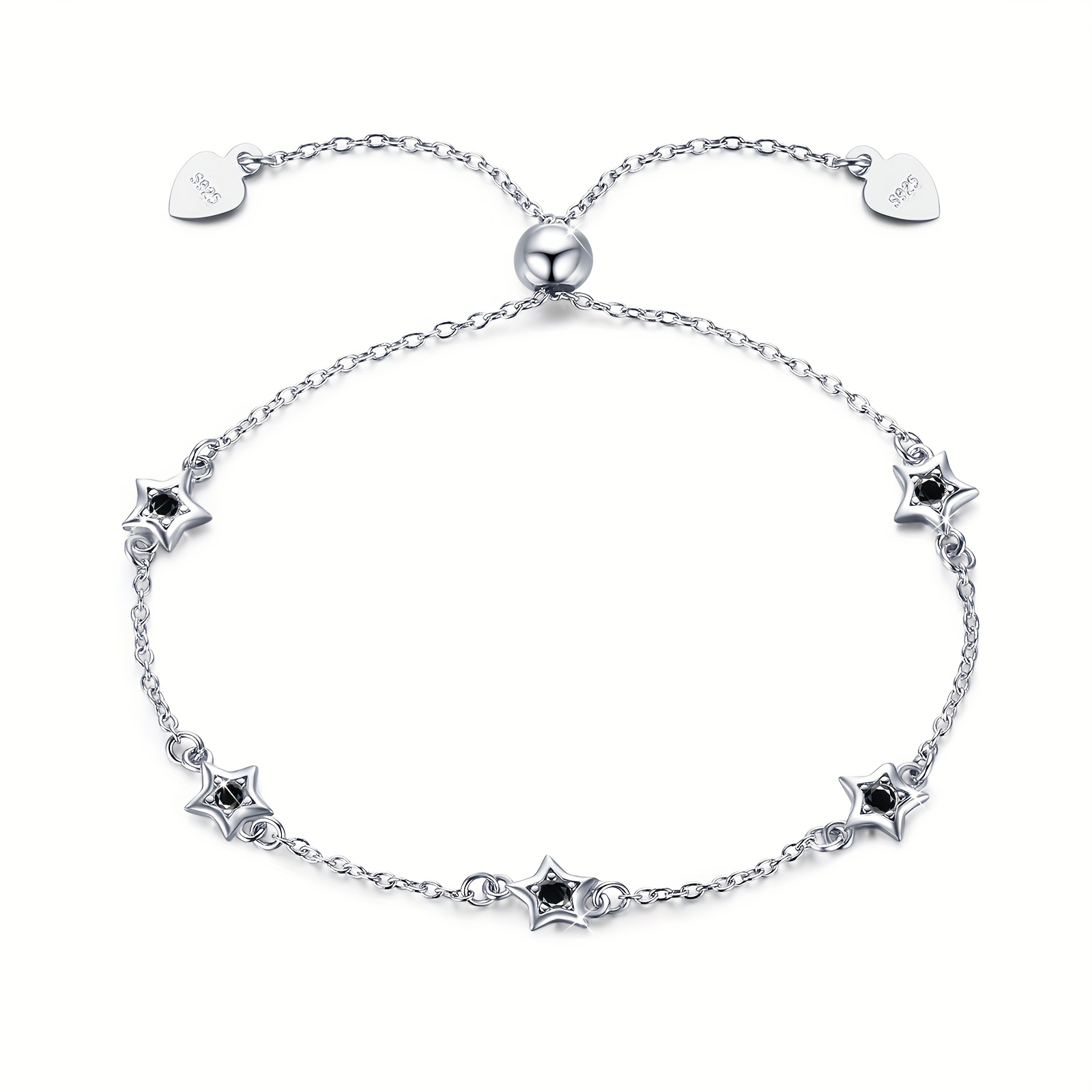 925 Silver Star Bracelet with Zirconia for Women