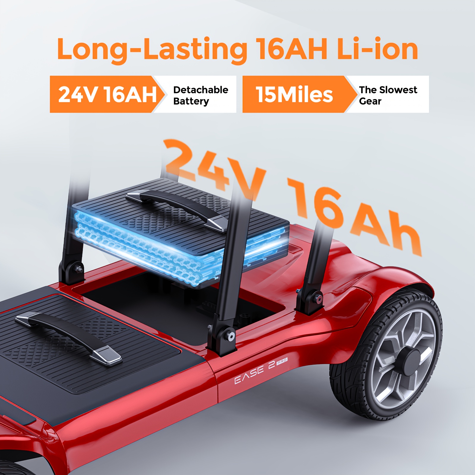 foldable 4-wheel mobility scooter for seniors, 270w, 24v 10ah battery (single/double options), adjustable seat & handlebars, basket, 8 tires, 256lbs capacity, 28.9 kg,   rides, great gift for valentine s day Product details 2