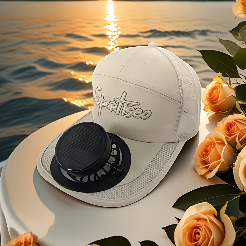 TEMU Gorra de béisbol con ventilador solar. Gorro para senderismo. Gorro para camping. Talla ajustable que se a todas. El último diseño carga solar y