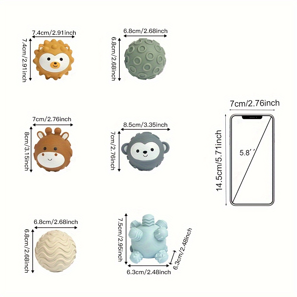 Baby Sensory Ball Educational Play Toy Infants Visual Touch Skills Development