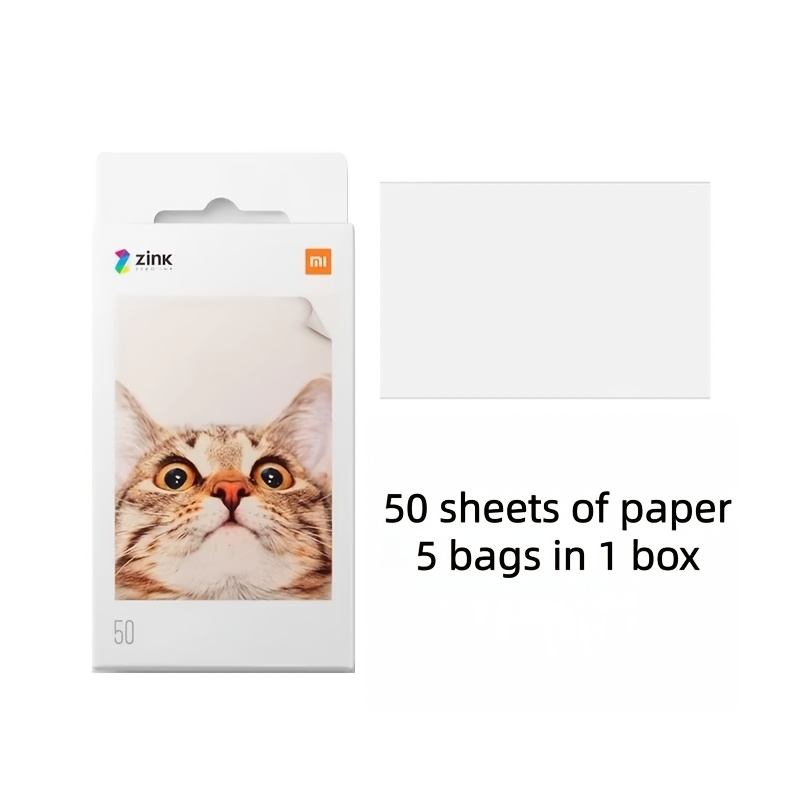 Image of (50 Sheets) Xiaomi Mi Portable Photo Printer Paper Suitable For Smartphones/tablets, Self-adhesive Instant Print Paper With No Ink System, Compatible For Printer For, Office, Travel Photo Printing