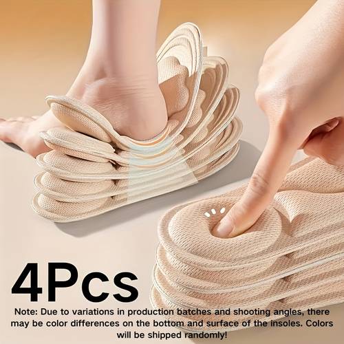 4pcs unisex 6d cloud insoles thickened soft breathable high heels sneakers casual shoes comfortable shock absorption support durable lightweight shoe additions high heel insoles comfortable footwear