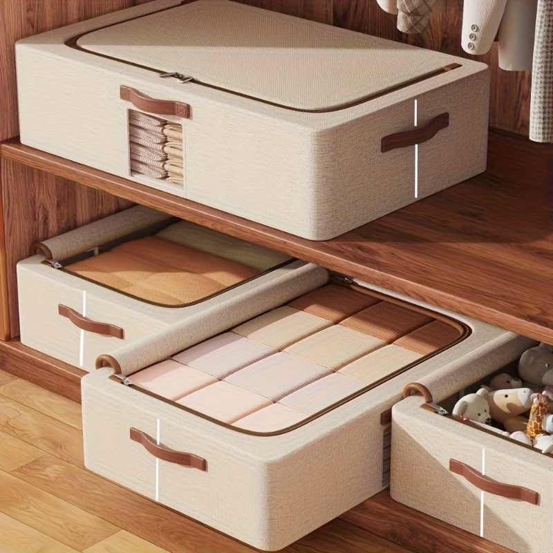 Large Capacity Underbed Foldable Storage Box with Lid