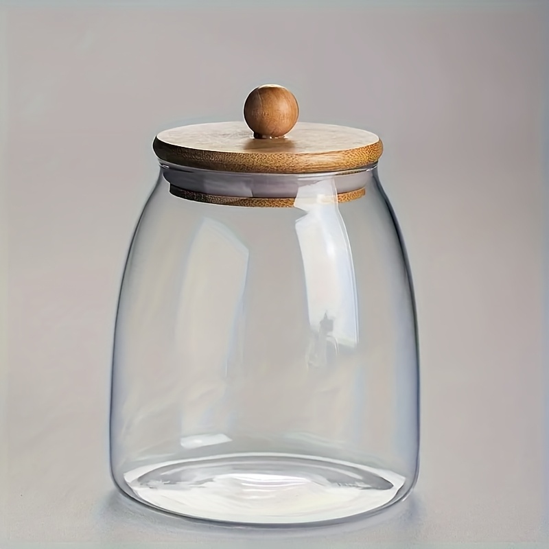 TEMU Glass Storage Container, Ideal For Coffee Beans, Tea, Flowers, Nuts, Candy, And More â A Kitchen Essential