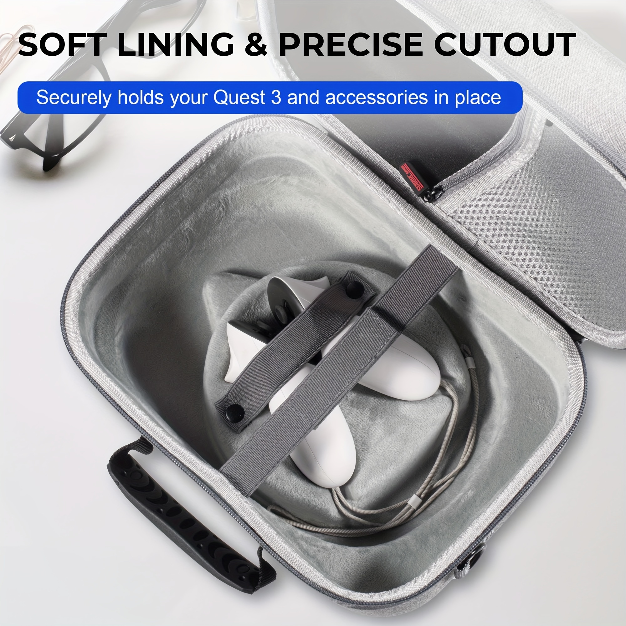suitable for 3 3s vr glasses storage box handbag compatible with   protective box backpack quest 3s accessories Product details 4