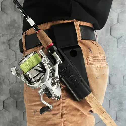hunting and fishing rod holder RH5710 and level wind reels fishing rod holster sold on