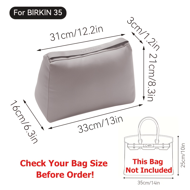 TEMU Loomy Premium Shaper For Birkin & Lindy - Elegant Fabric Organizer With Adjustable Straps, Soft & Breathable Design To Keep Bags Shaped, Protect