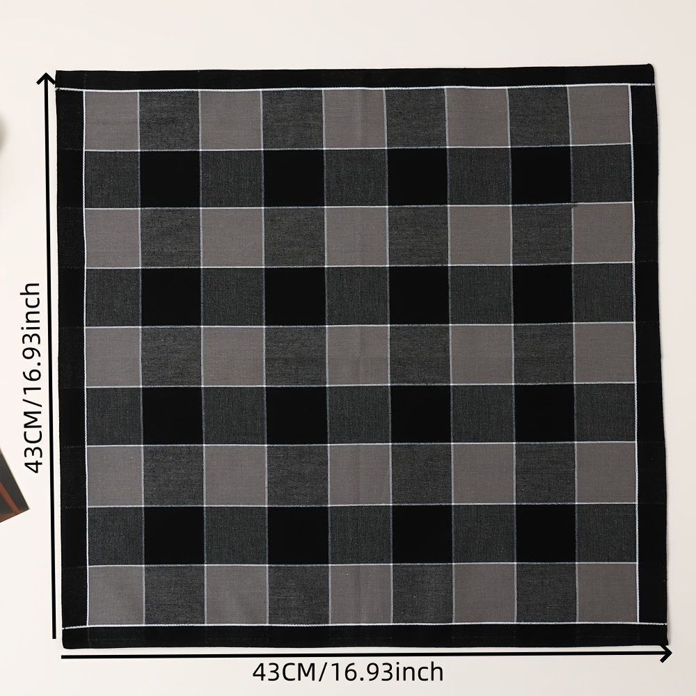 Men's Elegant Plaid Design Handkerchief, Multi-Color Options