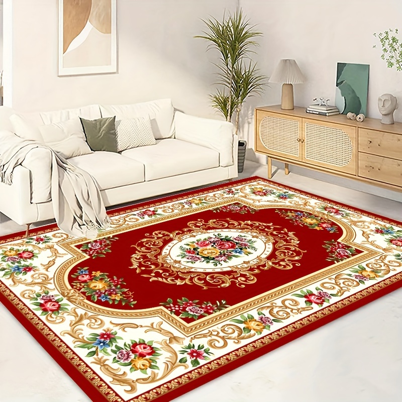 

1pc Non-slip Floor Mat, Persian Print Floor Rug, Machine Washable Foot Mat, Household Living Room Decor Carpet, Bedroom Décor Rug, Popular Fantastic Area Rug, Home Decoration