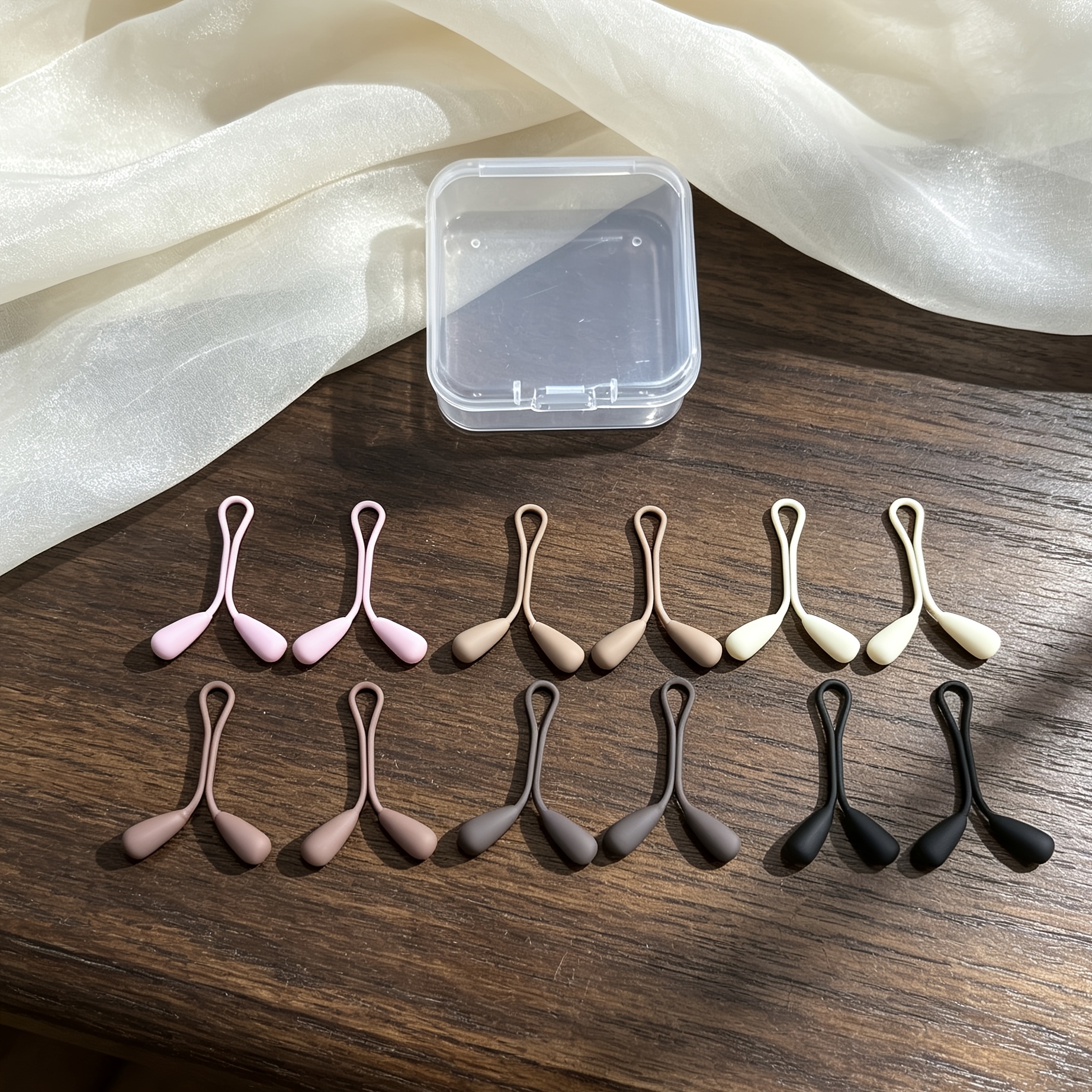 TEMU 12pcs/ Clips para bufanda mate, Clips en U con forma de de agua Morandi, , Clips para pañuelo esmerilado, de , Clips para bufanda de mujer para