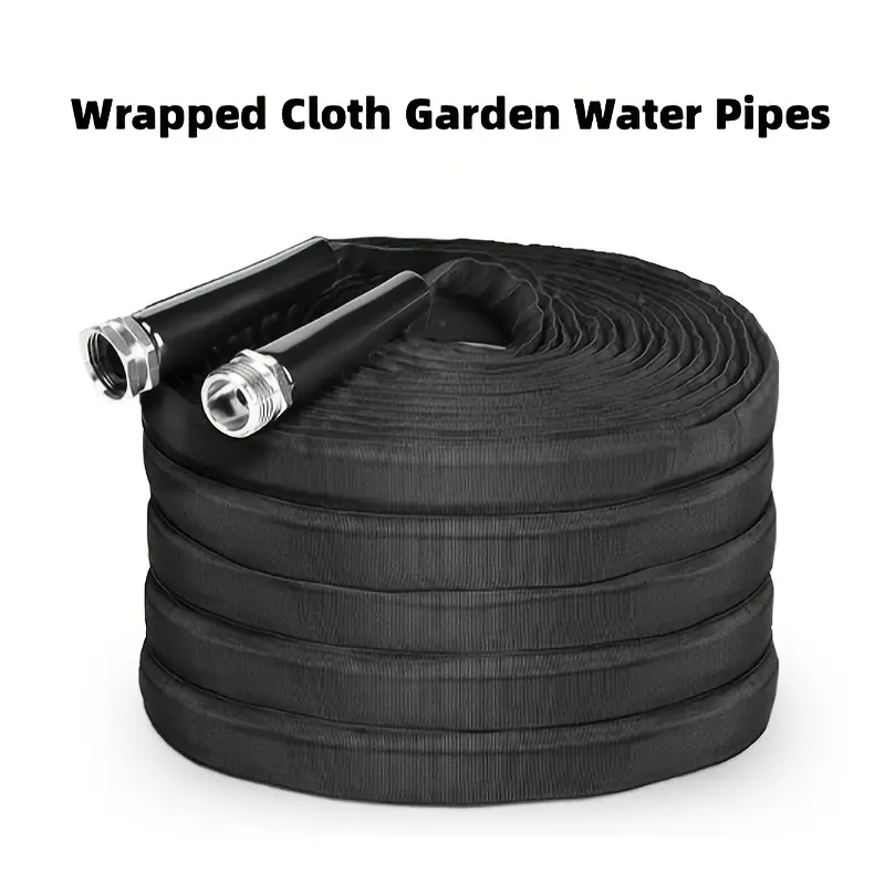 100ft 50ft non expandable garden hose innovative anti kink technology kink free flexible water hose with 10 pattern spray nozzle 3 4 brass connectors leak proof non hose covering fabric for lawn yard car washing and outdoor use Product details 4
