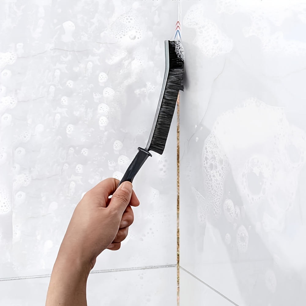 

1pc Hard Gap Cleaning Brush - Ideal For Tile Grout, Bathtubs & Kitchens - Plastic Handle, Essential Household Tool