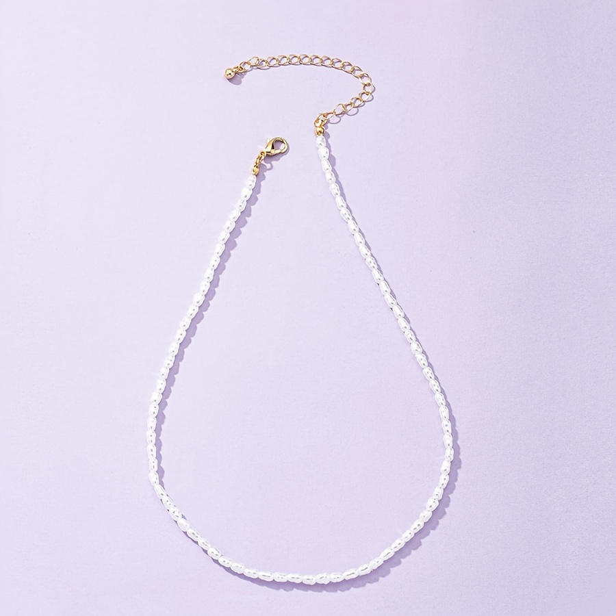 Image of 1pc Of Fashionable Creative Irregular Baroque-shaped Beaded Women's Necklace