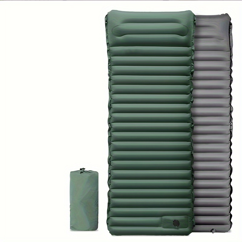 TEMU Thickened Sleeping Pad With Pillow, Ultralight Inflatable Sleeping Mat For Backpacking Hiking, Built In Pump