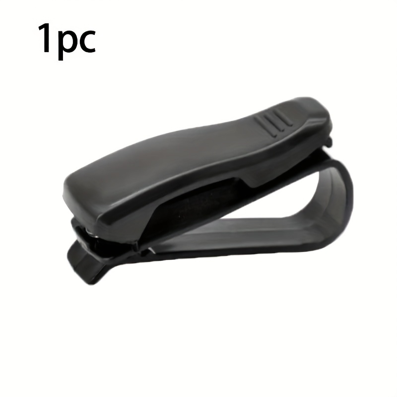 Image of 1pc Sun Visor Fashion Glasses Holder- Durable Plastic Glasses Clip With Ticket Card Storage Box, Safe And Fashionable Driving Glasses Storage, Car Sun Visor