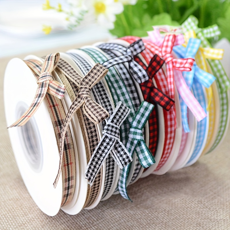 

22-yard Gingham Ribbon Rolls 1/4" Wide - Festive For Christmas Decor, Diy Valentine's Gifts, And Craft Jewelry Supplies (pack Of 1)