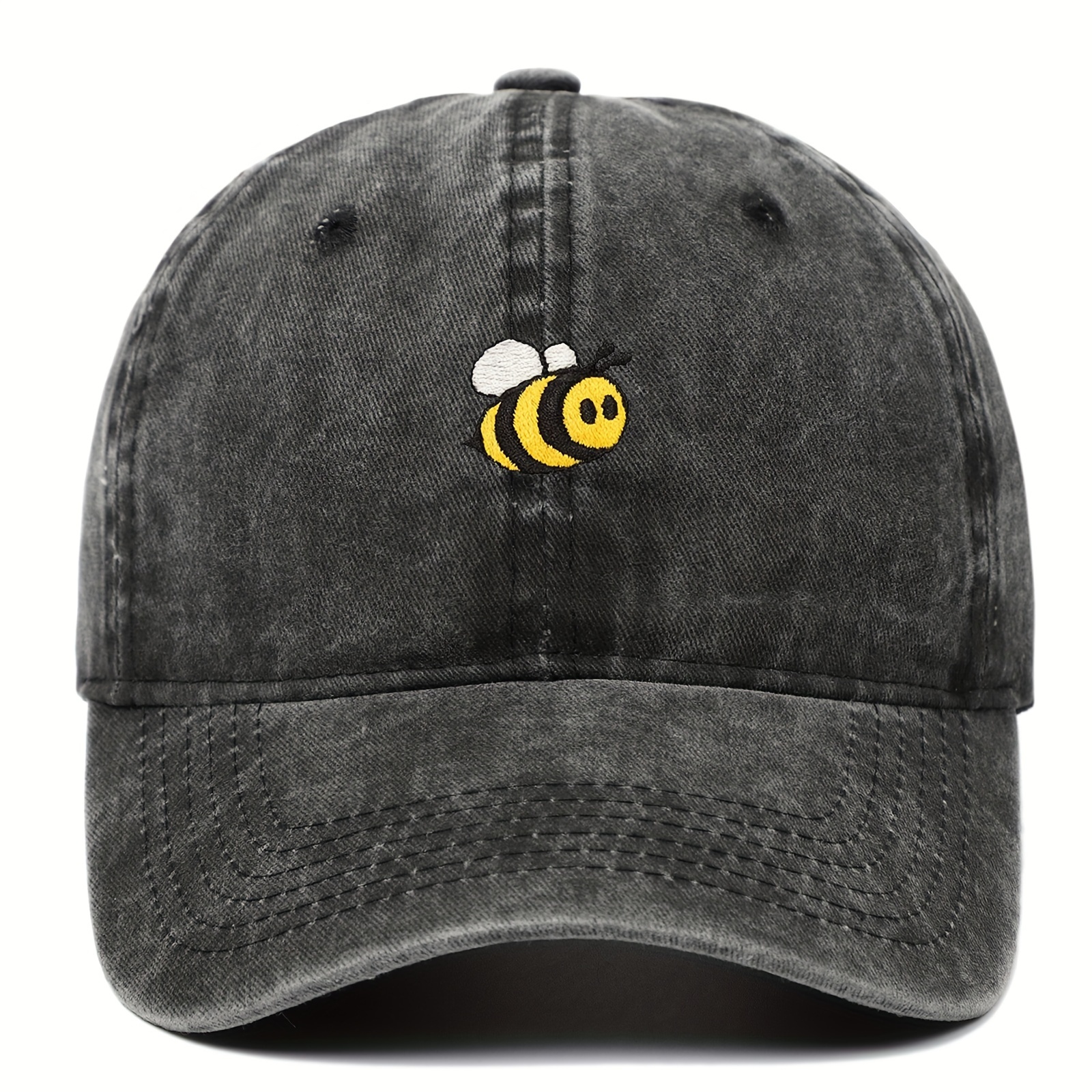 

Bumble Bee Embroidered Cotton Baseball Cap - Adjustable, Lightweight Dad Hat For Women |