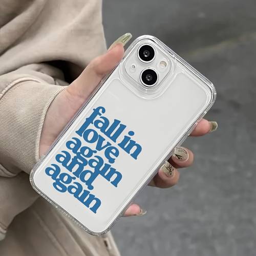 telefon kılıfı - mavi sloganlı, iphone 17, 17 air, 17 pro max, 16, 16 pro, 16 pro max, 15, 14, 13, 12, 11, xs ve xs max modelleriyle uyumlu. 13 pro max, 14 pro ve 14 pro max için tasarlanmış bu kapsamlı şeffaf yumuşak kılıf, p