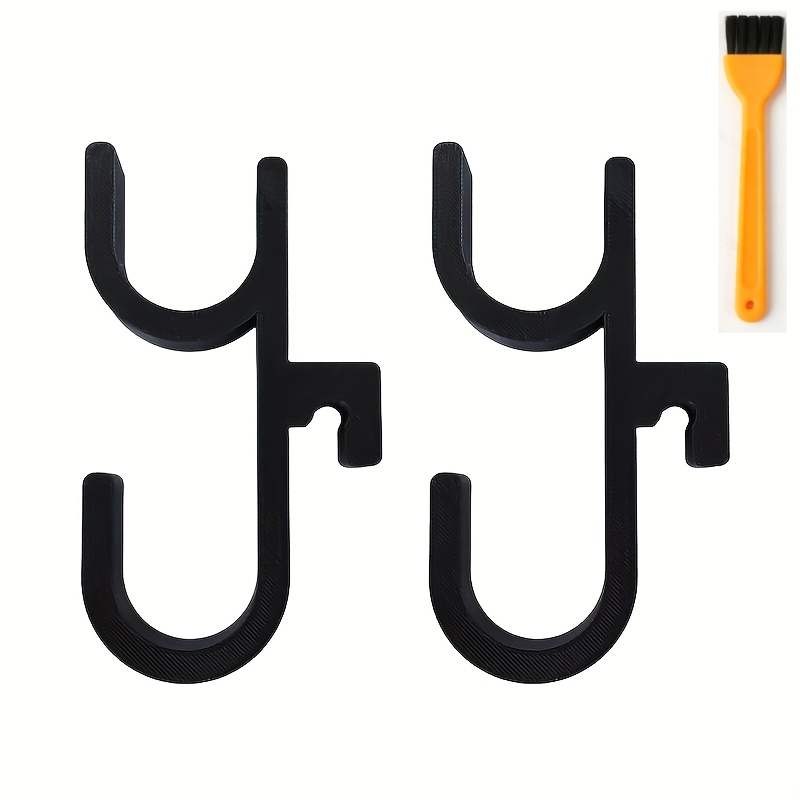 TEMU 2 Car Umbrella Hooks + 1 Car Cleaning Brush, Universal Trunk Hanger Storage Organizer Set, Suitable For Storing Umbrellas, Towels, Fishing Rods,