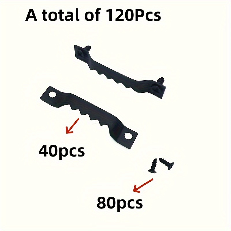 TEMU 120pcs Small Sawtooth Picture Hangers Steel Picture Hanging Picture Frames Hangers With Screws Picture Hang Solutions, For Hanging Clock